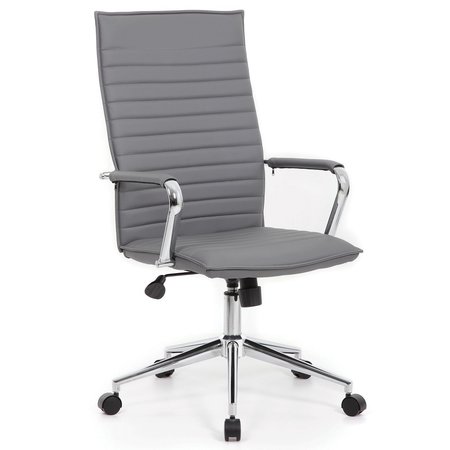 OFFICESOURCE Ridge Collection Executive High Back Task Chair w/Chrome Frame and Ribbed Back 05RG2QHAVGR